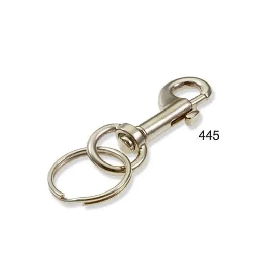 Lucky Line 44524 Small Bolt Snap Nickel Plated Zinc with Ring 24 Per Card