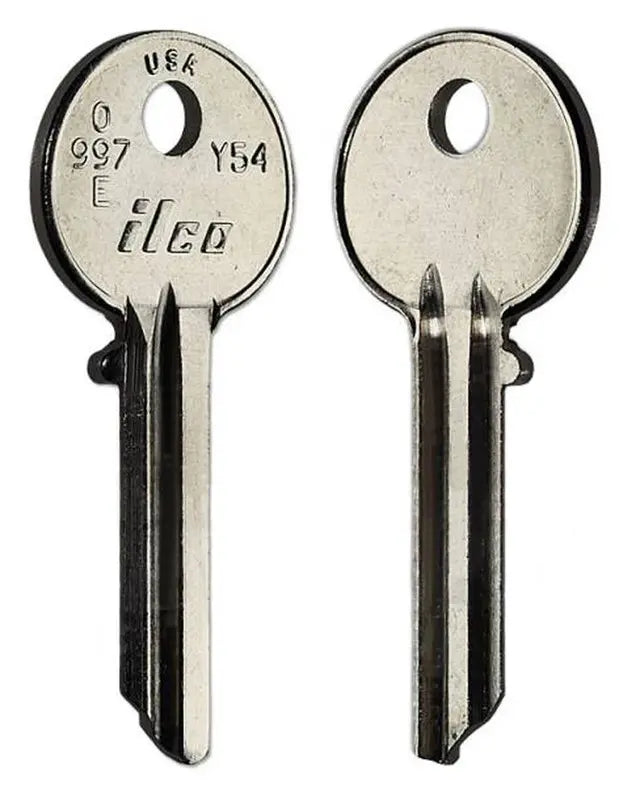 Kaba Ilco O997E Key Blank – Yale Y54 Keyway, Nickel-Plated Brass, 6-Pin