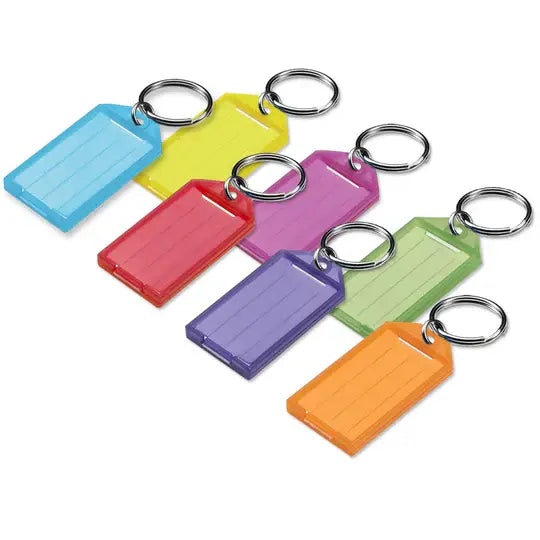 Lucky Line 60500 Key Tag with Flap & Split Ring Asst 100 Per Box