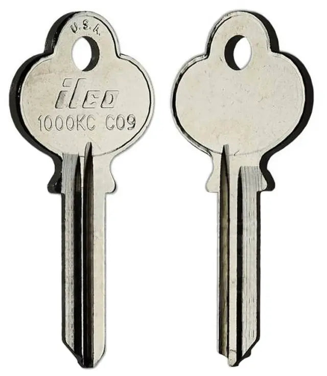 Kaba Ilco 1000KC Key Blank – Corbin/CCL CO9 Keyway, Nickel-Plated Brass, 5-Pin