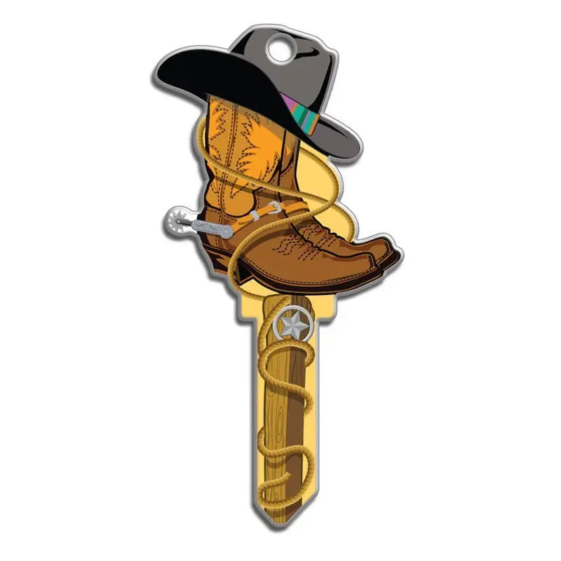 Lucky Line B132K Cowboy KeyShapes Blank, Kwikset KW1/KW10