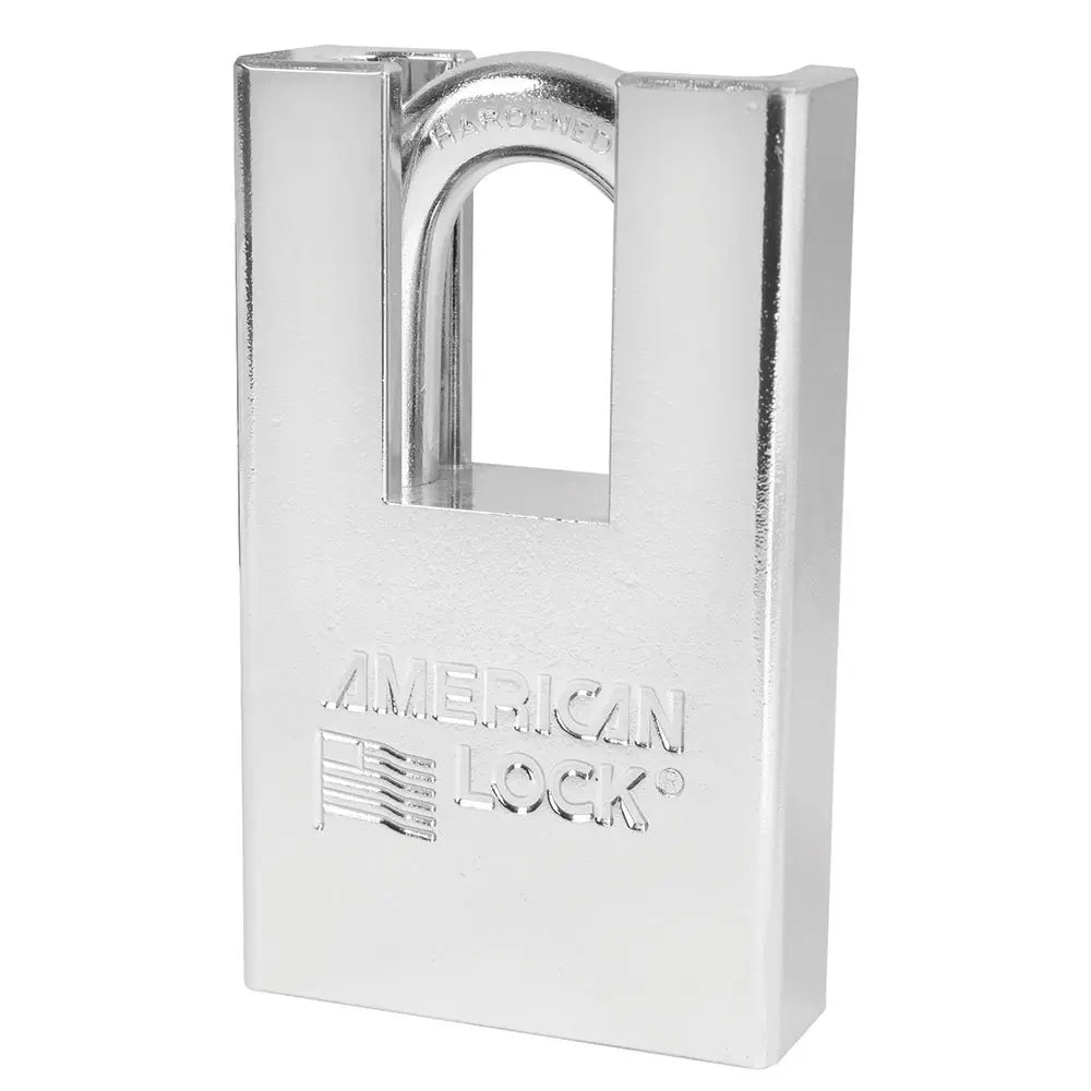 American Lock A5360 Solid Steel Shrouded Padlock 2" Body, 1-1/8" Tall 3/8" Diameter Shackle, Keyed Different