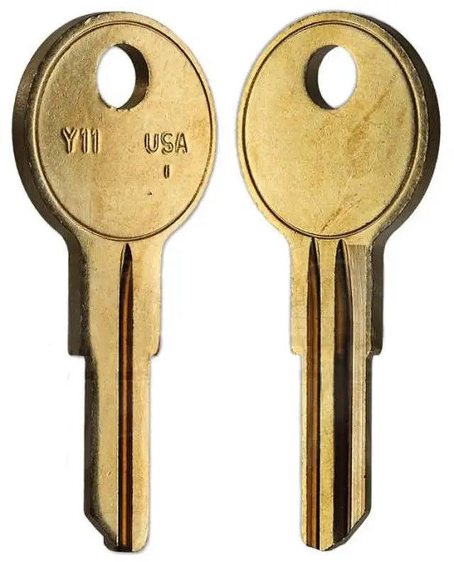 Taylor Y11-BR-250PK Yale Key Blank, Brass - Bulk Pack 250 pcs