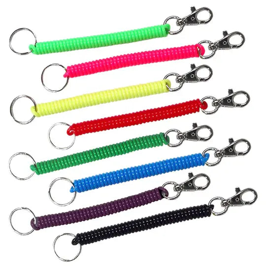 Lucky Line 41312 Key Chain Coil with Trigger Snap Assorted 12 Per Card