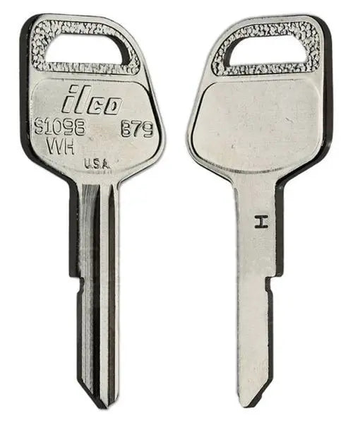 Kaba Ilco S1098WH Automotive Key Blank – General Motors H Keyway, Nickel-Plated Brass (B79)