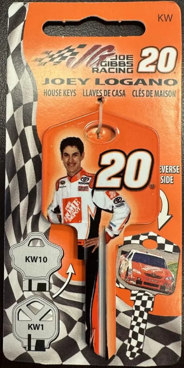 KW-JG3 Joe Gibbs Racing Keys Joey Logano House Key Blank Kwikset Keyway