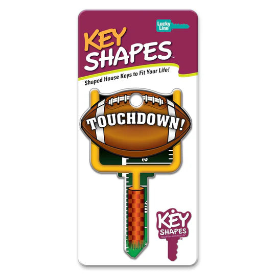 Lucky Line B121K Football KeyShapes Blank, Kwikset KW1/KW10