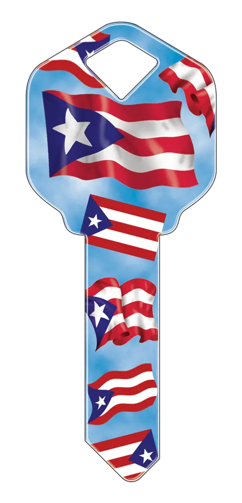 SC1-HK22 Happy Keys Schlage Puerto Rican Flag
