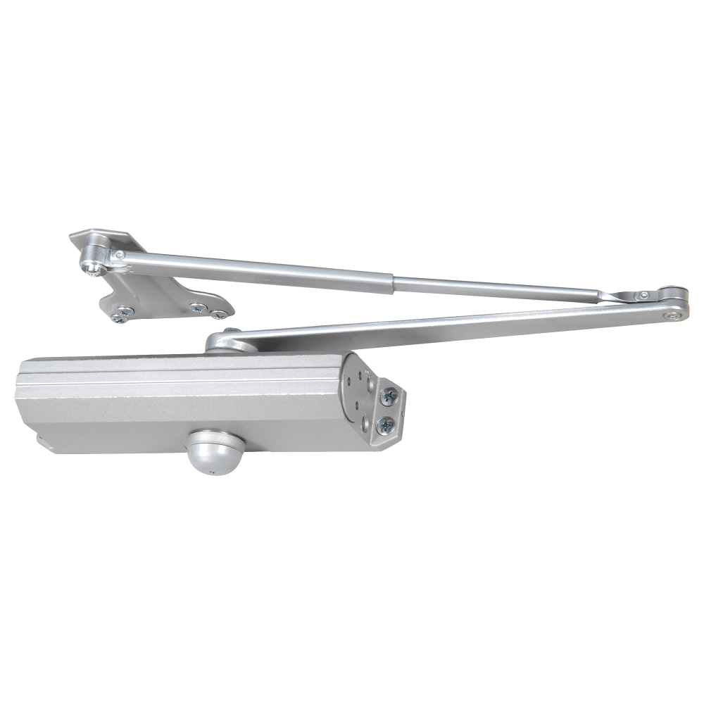 Norton P1681 689 Grade 1 Parallel Arm Surface Closer, Push Side, Double Lever Arm Low Profile, 180 Deg. Swing, Adjustable Size 1-6, Aluminum Painted Finish, Non-Handed