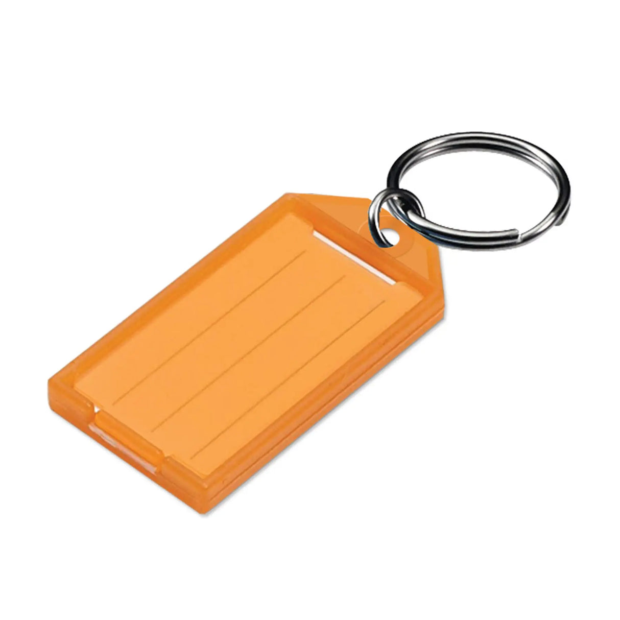 Lucky Line 6050050 Key Tag with Flap & Split Ring Orange 100 Per Box