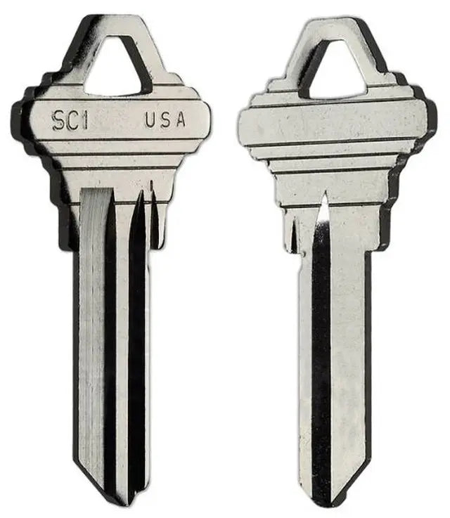 Taylor SC1-NP-250PK Schlage C 5 Pin Key Blank, Nickel Plate - Bulk Pack 250 pcs