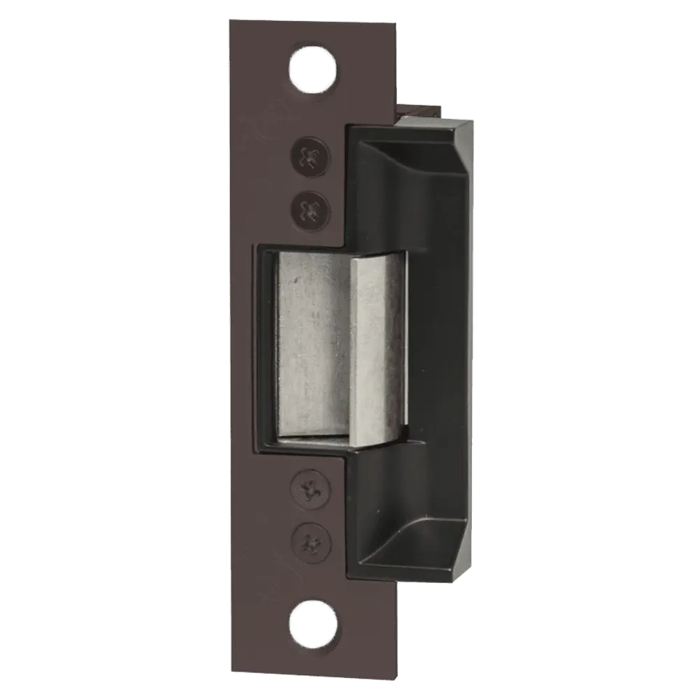 Adams Rite 7140-540-313-00 Grade 1 Electric Strike, Fail Secure, 24VAC, for Hollow Metal or Wood Applications, 4-7/8" x 1-1/4" Flat Faceplate with Square Corners, Dark Bronze Anodized Finish