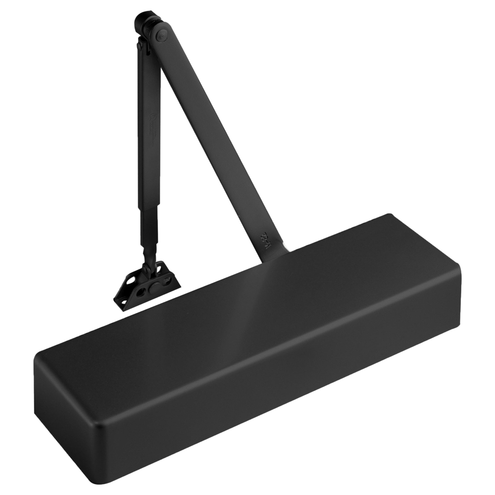 Norton 1601 BSP Grade 1 Tri Mount Surface Closer, Pull Side, Regular, 180 Deg. Swing, Adjustable Size 1-6, Black Suede Powder Coat Finish, Non-Handed
