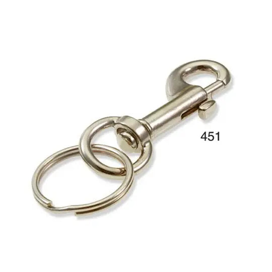 Lucky Line 45175 Nickel Plated Zinc Bolt Snap with Ring 50 Per Pack