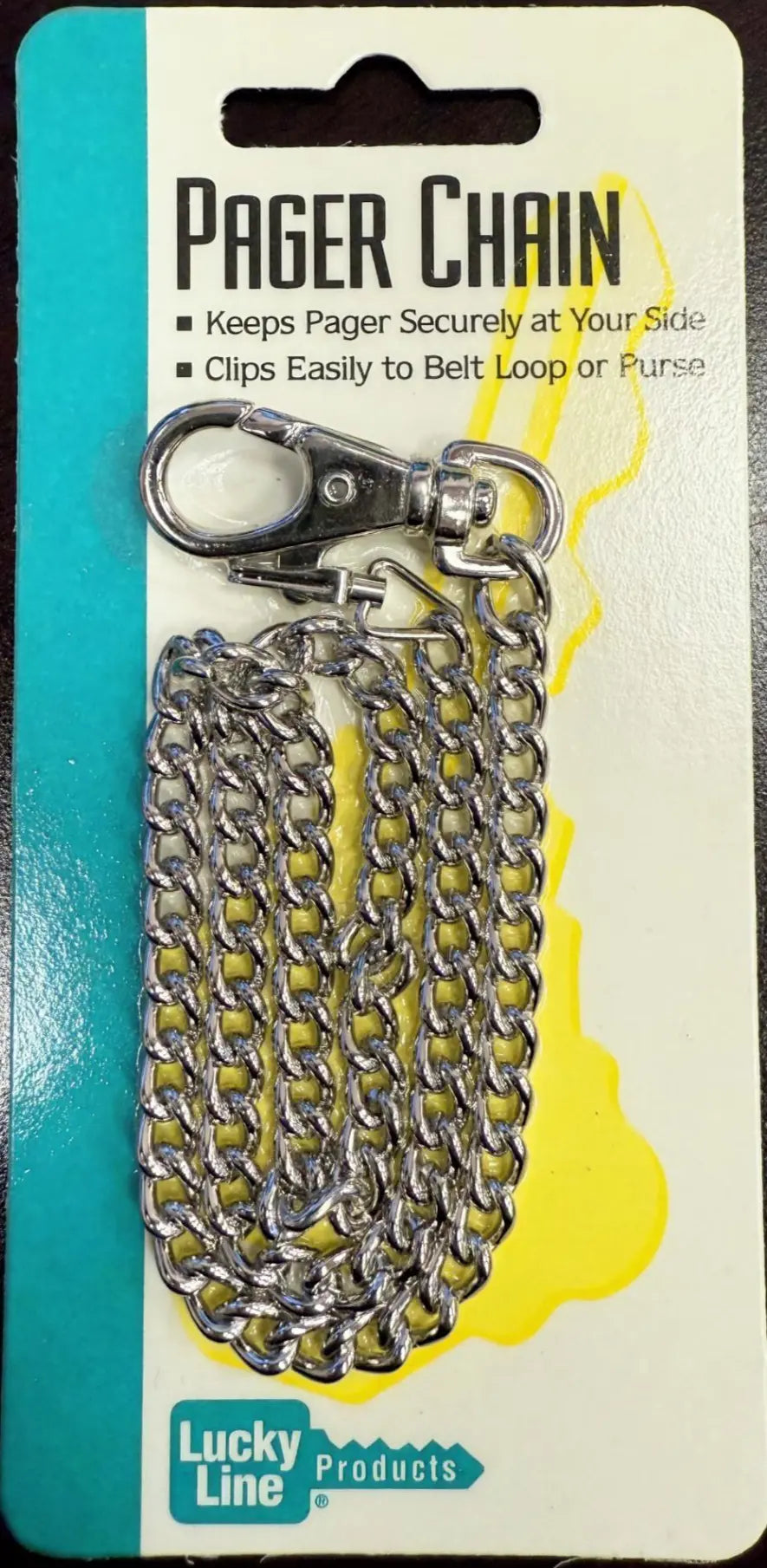 Lucky Line 40001 18" Pager Chain Clip Ring 1 Per Card