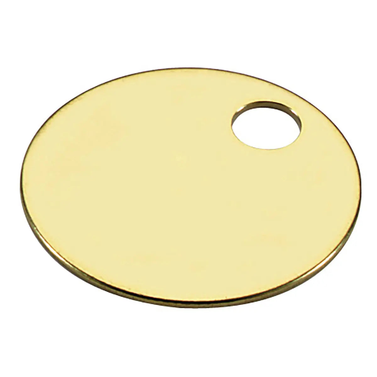 Lucky Line 256981 2" Aluminum Key Tag with 1 Hole Gold 100 Per Display Box