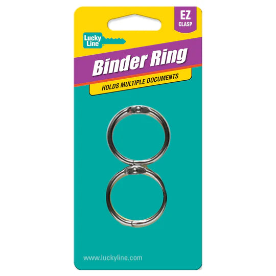 Lucky Line 24302 1" Binder Ring 2 Per Card