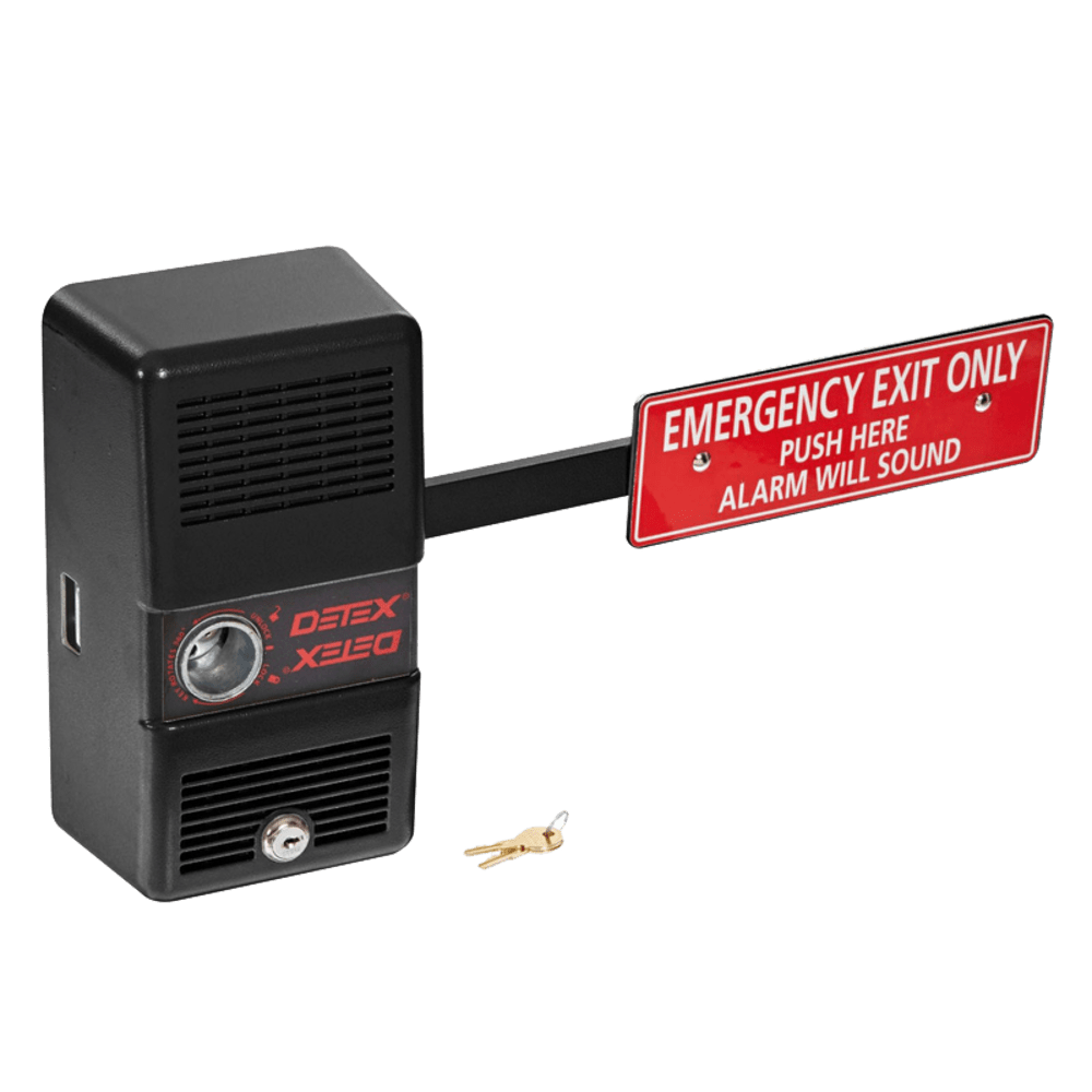 Detex ECL-230D BLACK UL-Listed Panic Hardware Exit Control Lock, Black