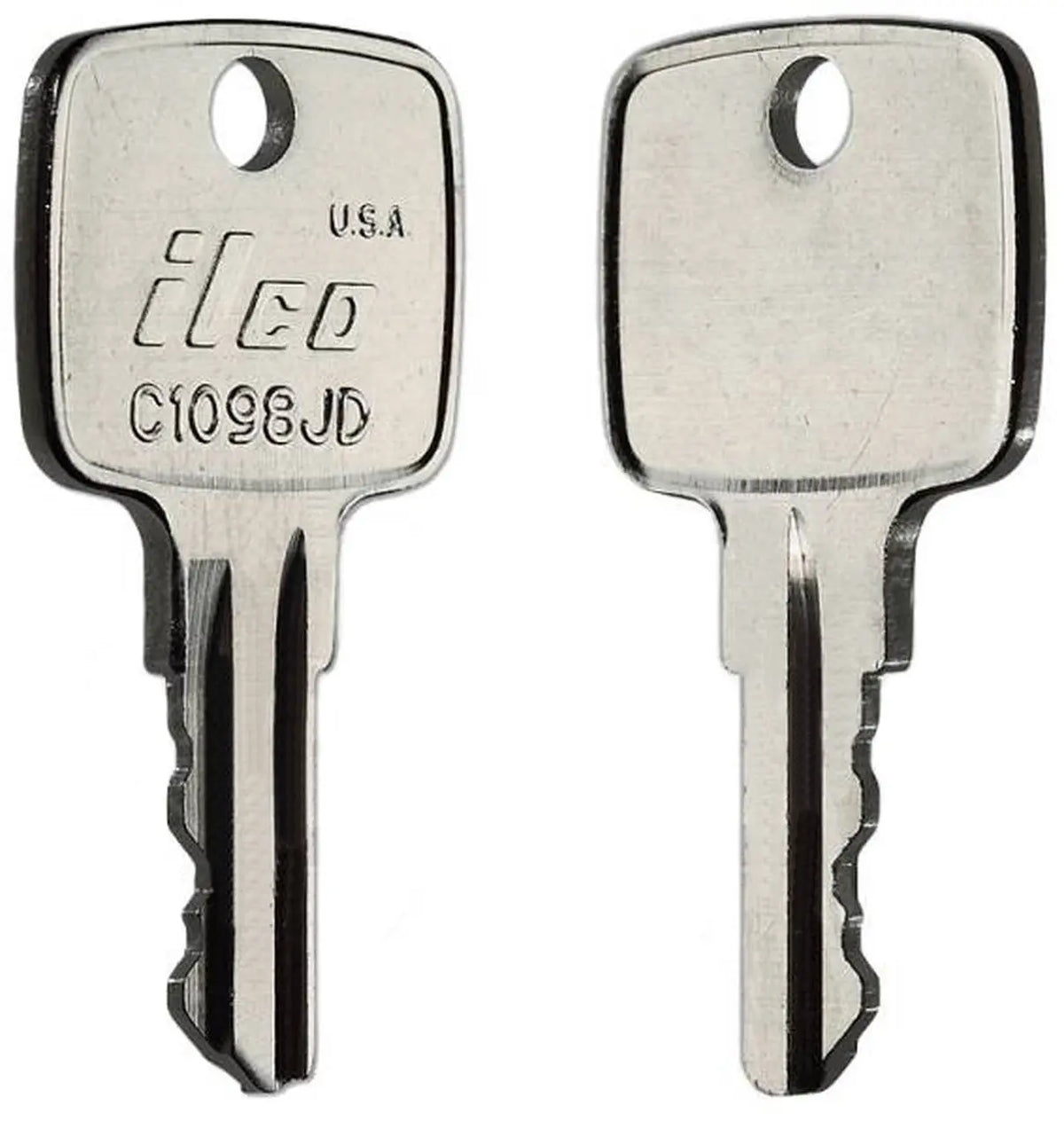 Kaba Ilco C1098JD Key Blank – John Deere / Indak Keyway, Nickel-Plated Brass