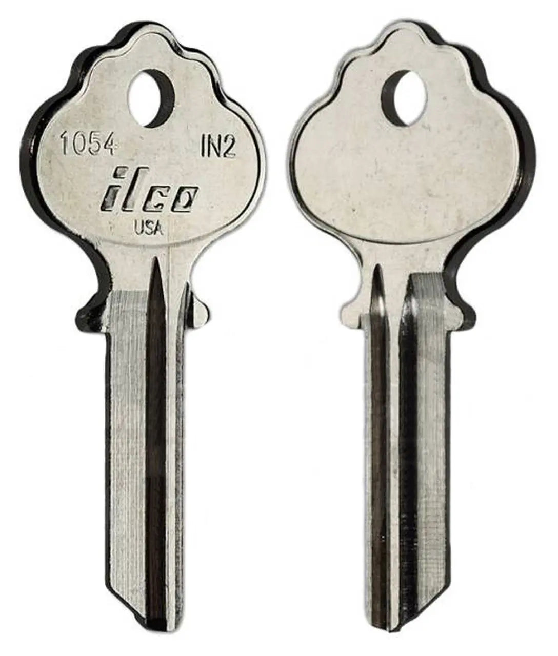 Kaba Ilco 1054 Key Blank – IN2 Keyway, Nickel-Plated Brass, 5-Pin
