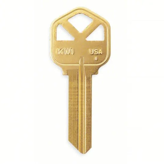 Kaba Ilco 1063KW-BR Kwikset KW1 Brass Key Blank