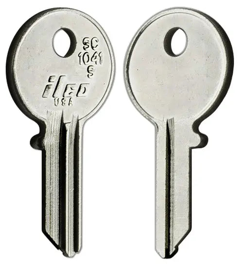 Kaba Ilco SC1041S Key Blank – Chicago Keyway (KP3), 4-Pin, Nickel-Plated Brass