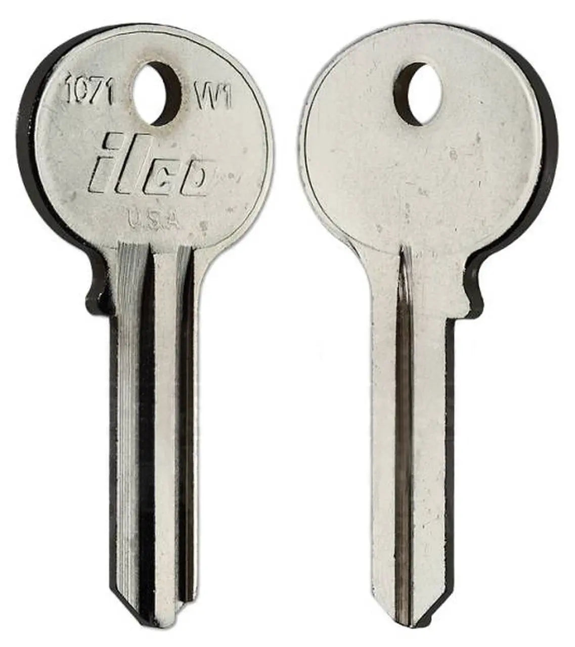 Kaba Ilco 1071 Key Blank – Wilson Bohannon W1 Keyway, 5-Pin, Nickel-Plated Brass
