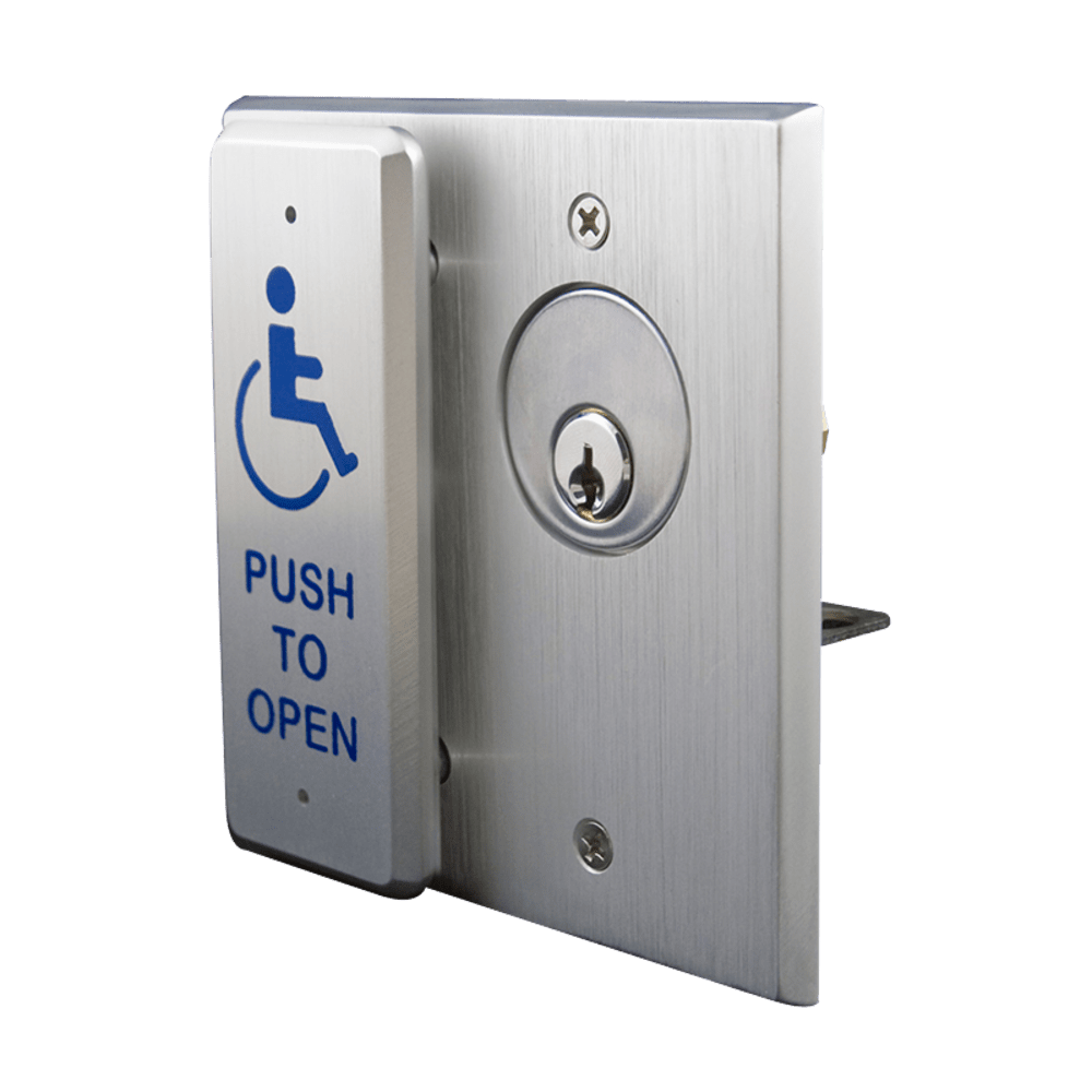 BEA 10COMBOPLATE Access Control switch plate, keywitch and push plate combo, deisgnate keyswitch and push plate interaction