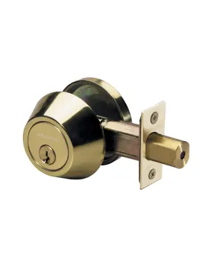 Master Lock DS0603KA4S SINGLE CYLINDER DEADBOLT SC1, POLISHED BRASS