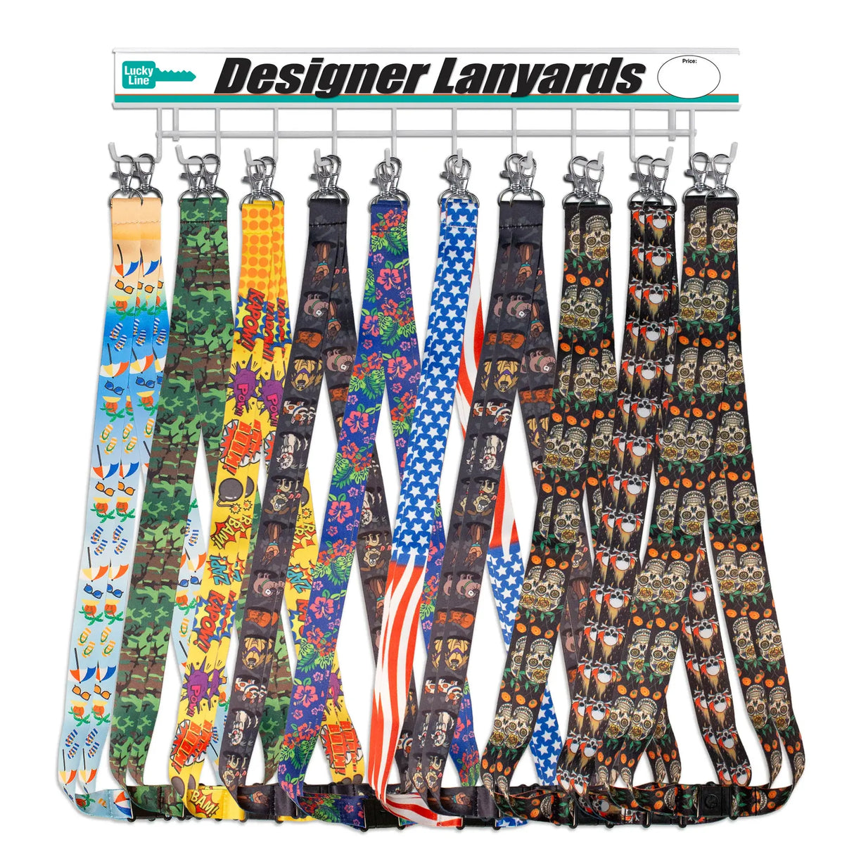 Lucky Line C200D Designer Lanyard with Display