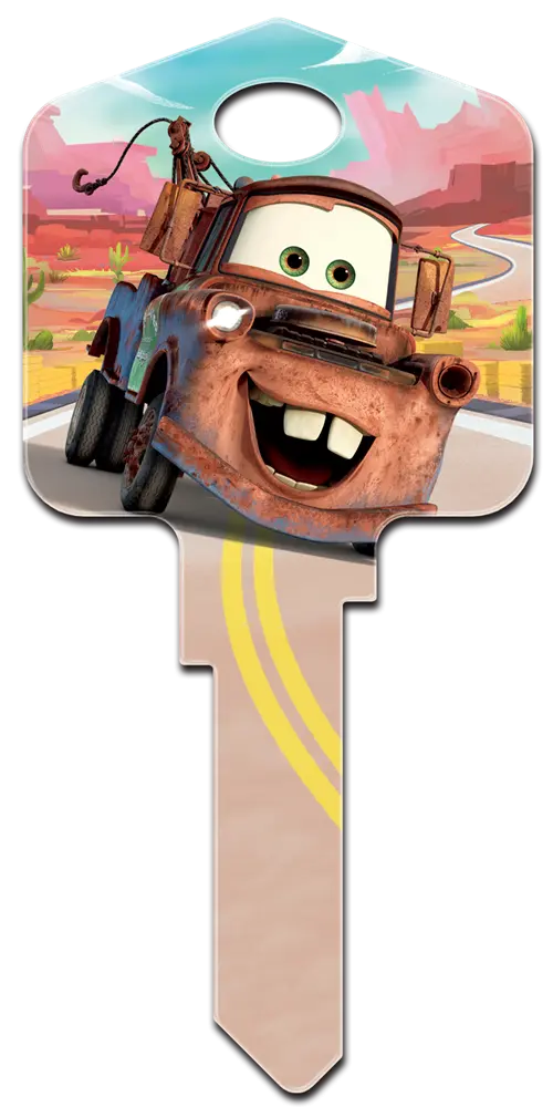 SC1-D26 Disney Pixar Cars 'Mater' House Key Blank Schlage Keyway