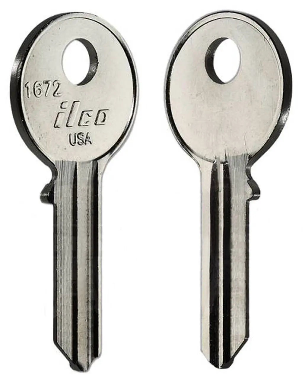 Kaba Ilco 1672 Key Blank – Guard Security Keyway, Nickel-Plated Brass