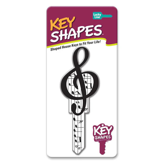 Lucky Line B125K Music Note KeyShapes Blank, Kwikset KW1/KW10