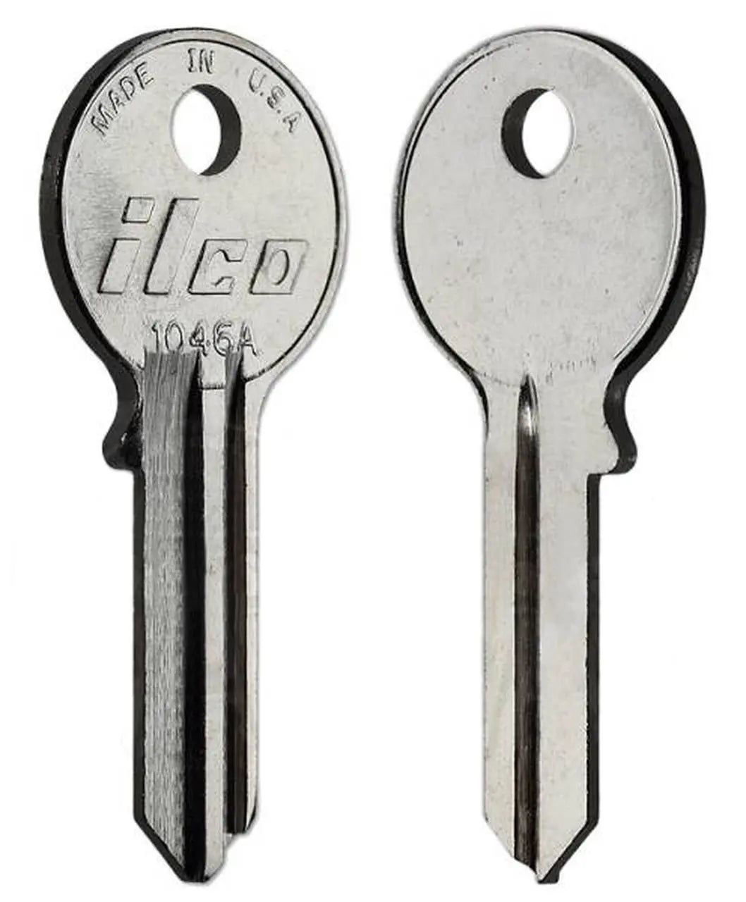 Kaba Ilco 1046A Key Blank – American Padlock Keyway, Nickel-Plated Brass, 6-Pin