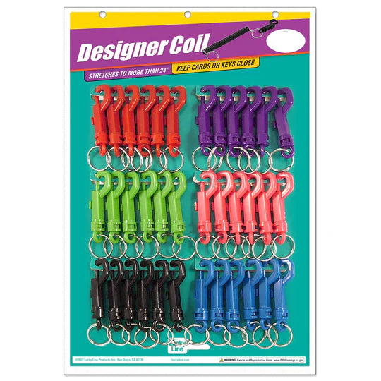 Lucky Line 41536 Plastic Key Clip Ring 36 pieces per card