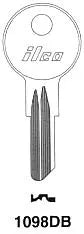 Kaba Ilco 1098DB Key Blank – B5 Briggs Keyway, Nickel-Plated Brass (Automotive)