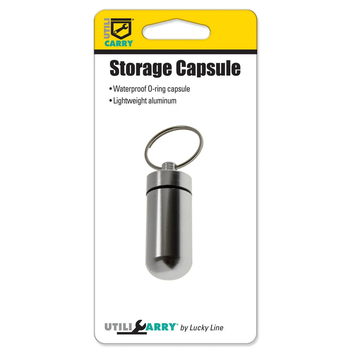 Lucky Line U12993 Storage Capsule Keychain Silver 1 Per Pack