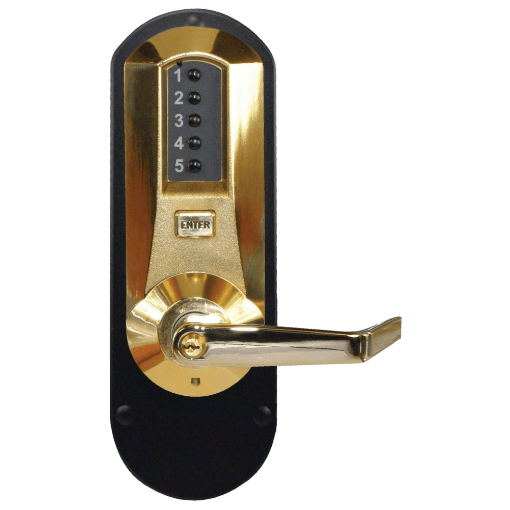 DormaKaba 5010XSWL-03-41 Exit Trim, Winston Lever, KIL, Schlage C Keyway, Bright Brass
