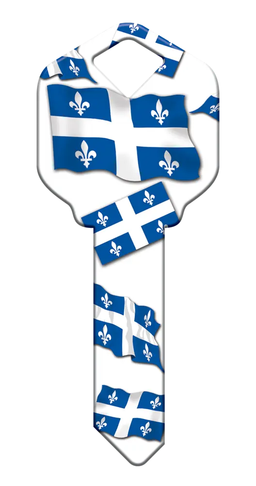SC1-HK50 Happy Keys Schlage Quebec Flag