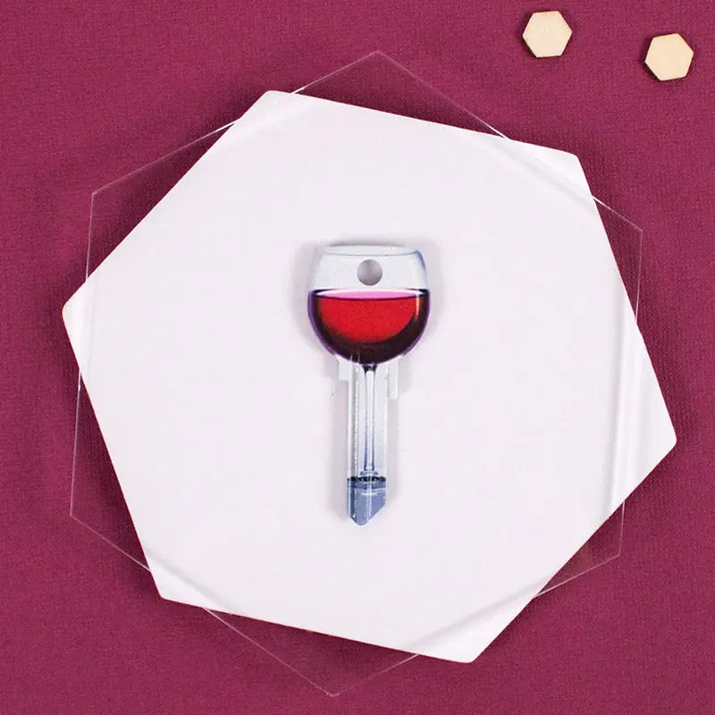 Lucky Line B108K Red Wine KeyShapes Blank, Kwikset KW1/KW10