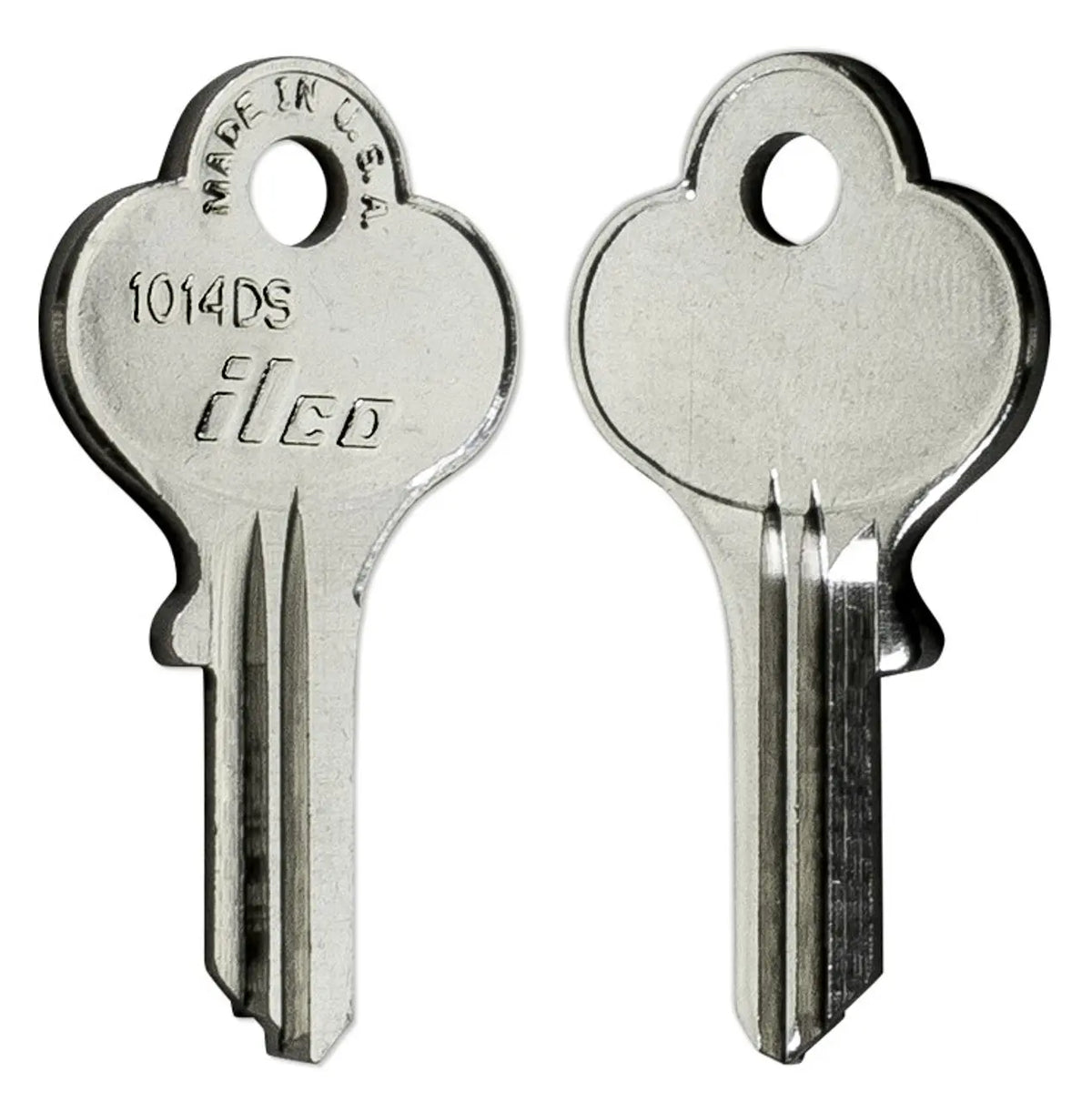 Kaba Ilco 1014DS Key Blank – Eagle Keyway, 4-Pin, Nickel-Plated Brass