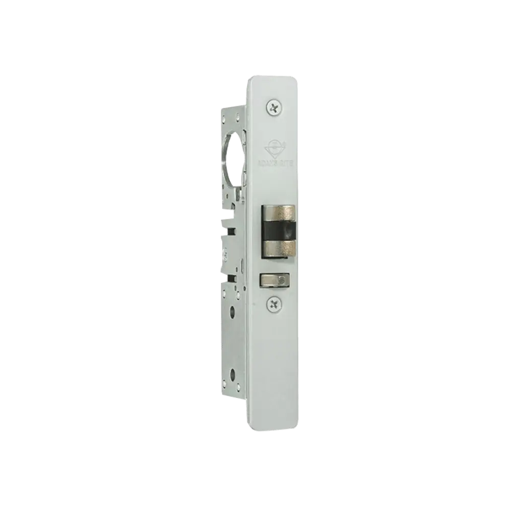 Adams Rite 4510-25-101-628 Standard Duty Deadlatch, Flat Faceplate, Guarded Latch, 31/32" Backset, 4-5/8" Mortise Strike, Satin Aluminum Clear Anodized Finish, Left-Handed or Right Hand Reverse