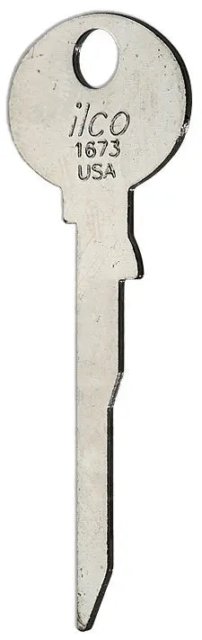Kaba Ilco 1673 Key Blank – Humane Restraint Keyway, Nickel-Plated Brass