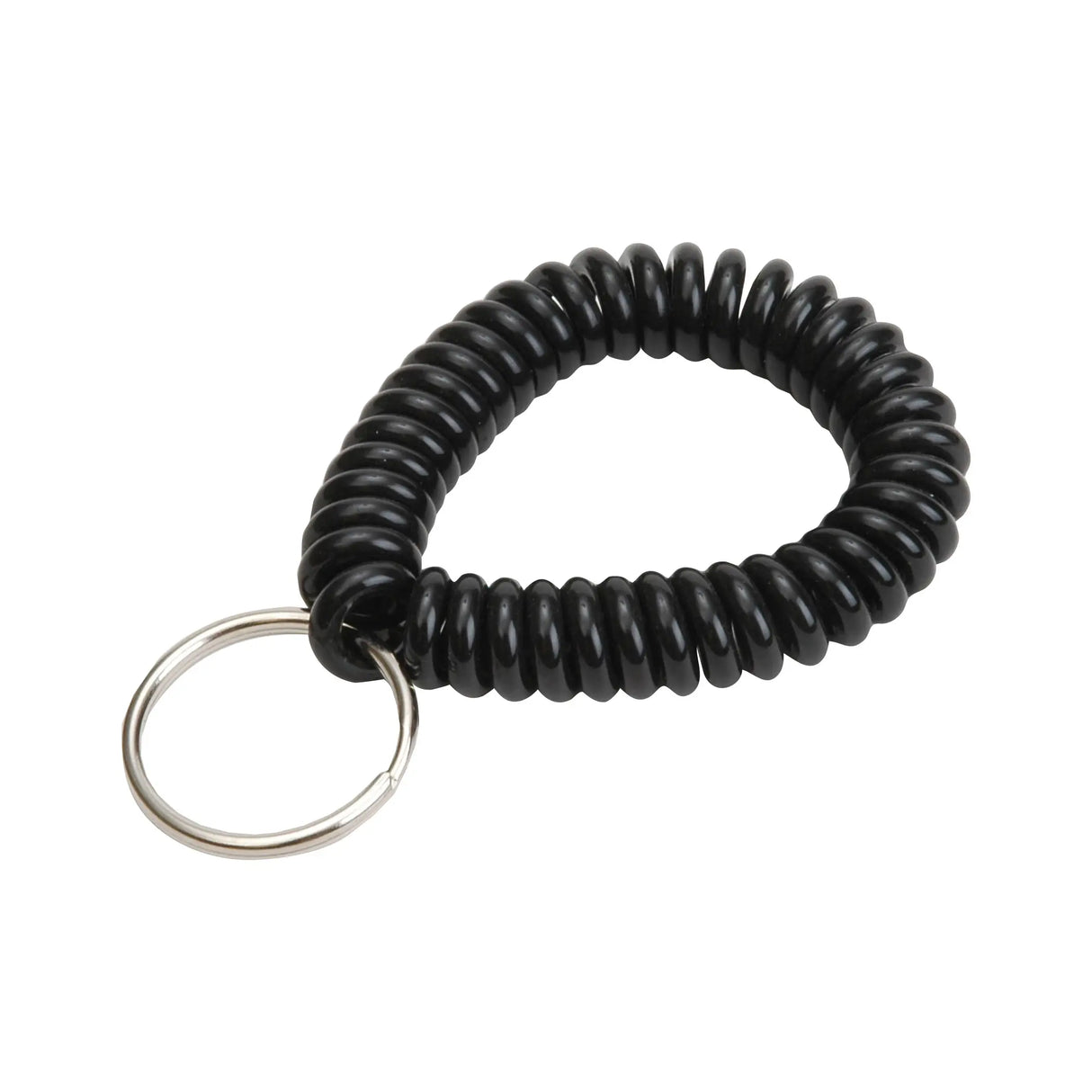 Lucky Line 41020 Wrist Coil with Ring Black 10 Per Pack