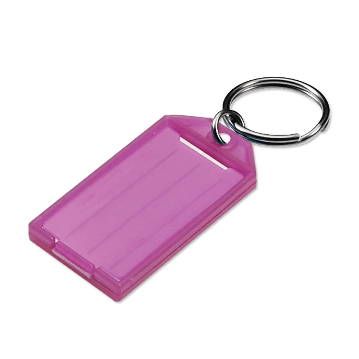 Lucky Line 6050068 Key Tag with Flap & Split Ring Magenta 100 Per Box