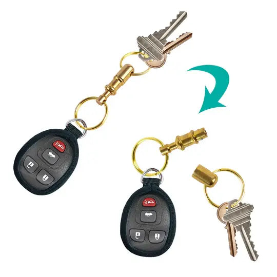 Lucky Line 70501 Quick Release Key Ring Brass 1 Per Card