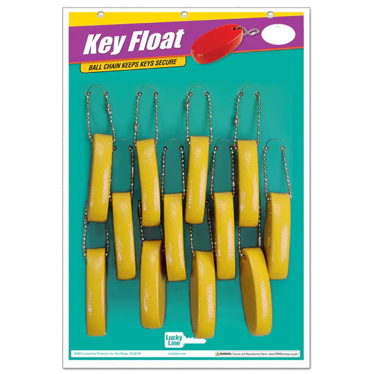 Lucky Line 92812 Soft Yellow Key Float With Ball Chain 12 Per Card