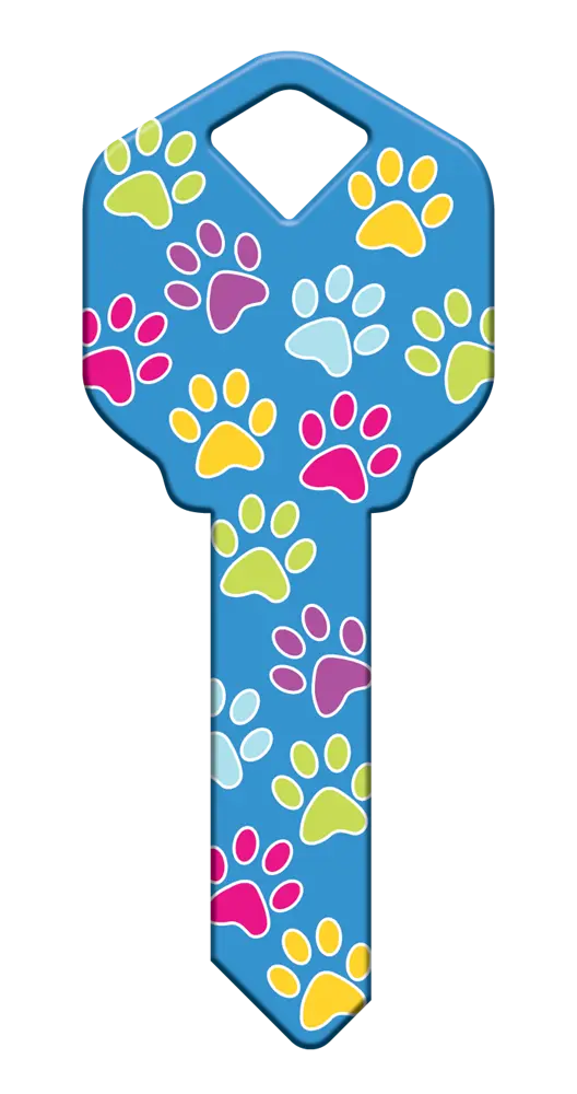 KW-HK52 Happy Keys Kwikset Paw Prints