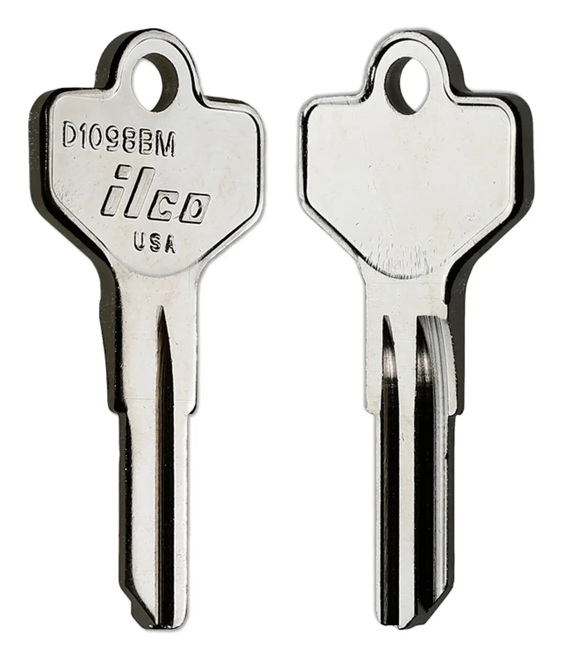 Kaba Ilco D1098BM Key Blank – Dexter Keyway, 5-Pin, Nickel-Plated Brass