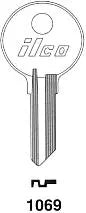Kaba Ilco 1069 RO1 National Key Blank – Nickel-Plated Brass, 5-Pin Cabinet